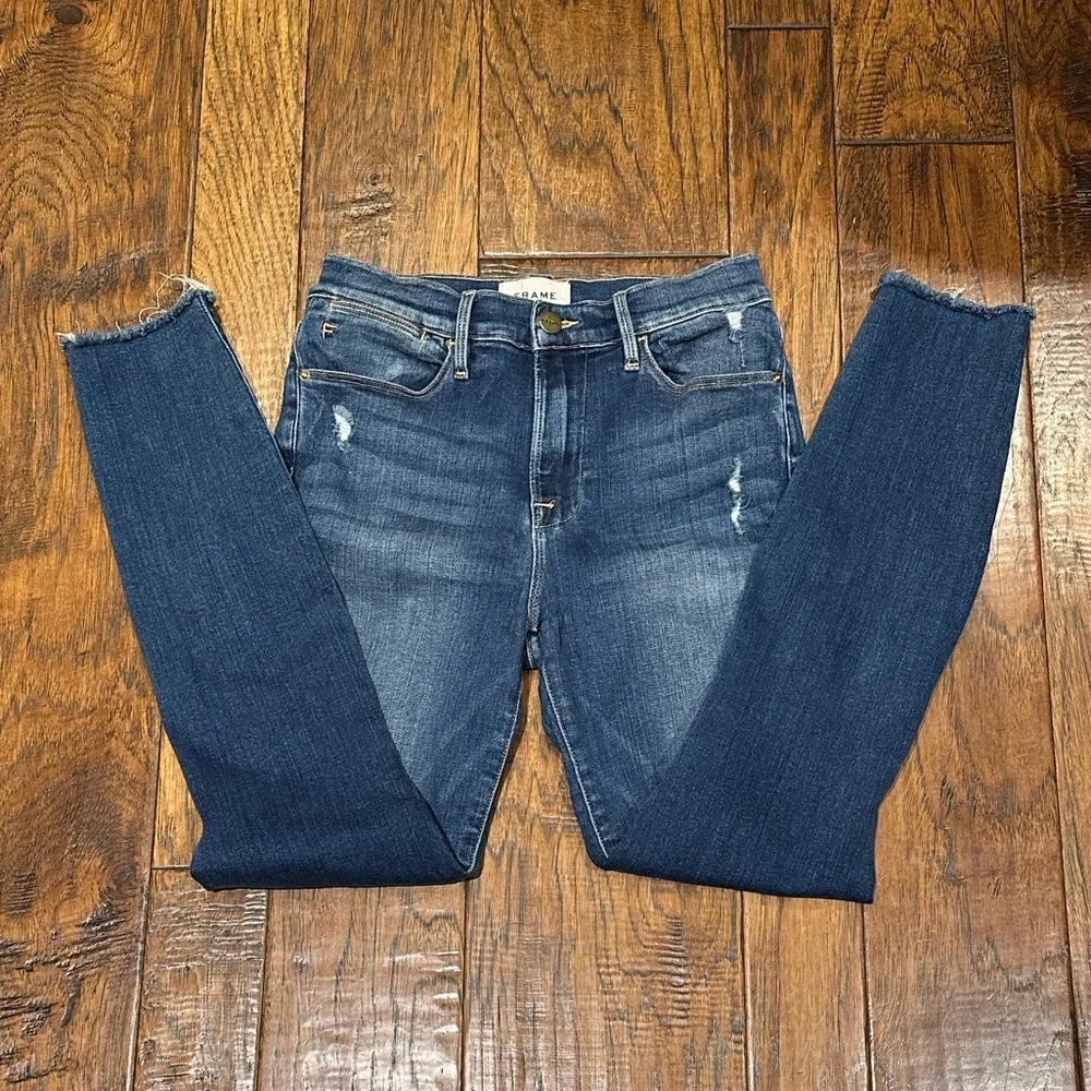 Frame High Rise Skinny Jeans - Picture 3 of 5
